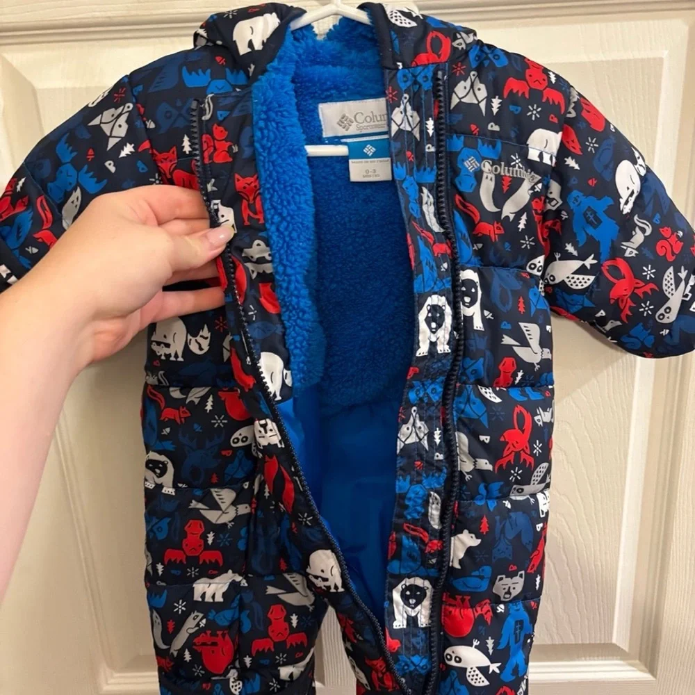 Columbia Infant Snowsuit with Animal Print
